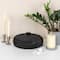 Hello Honey® 11.5" Black Decorative Paulownia Wood Container with Lid